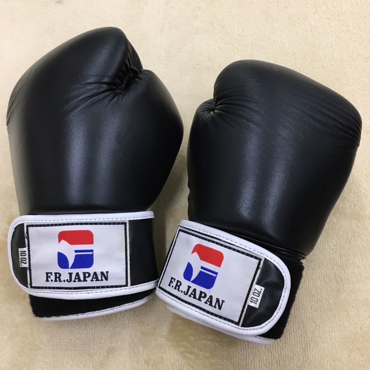 F.R.JAPAN BOXING ファイティグロード ボクシング グローブ ムエタイ 総合格闘技 トレーニング 練習 10oz ブラック 黒の画像1