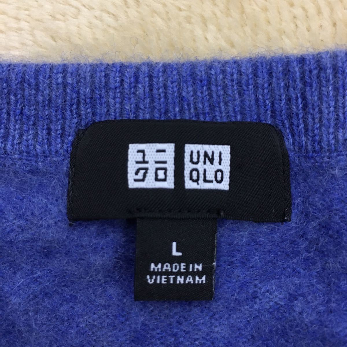 UNIQLO ユニクロ カシミヤ100% ニットセーター Vネック 長袖 レディース サイズL