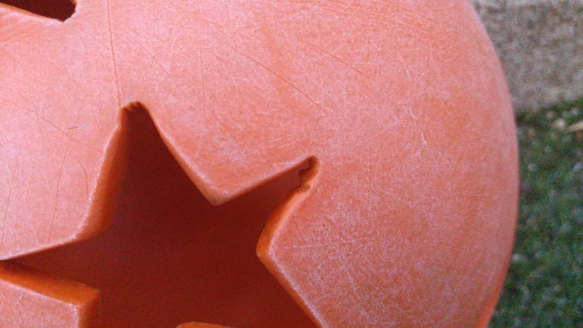 リメークシリーズ　ハンドメイド　漁具フロート　直径22ｃｍのハロウィン対応の飾り物　橙色　星形　2個1セット_画像6