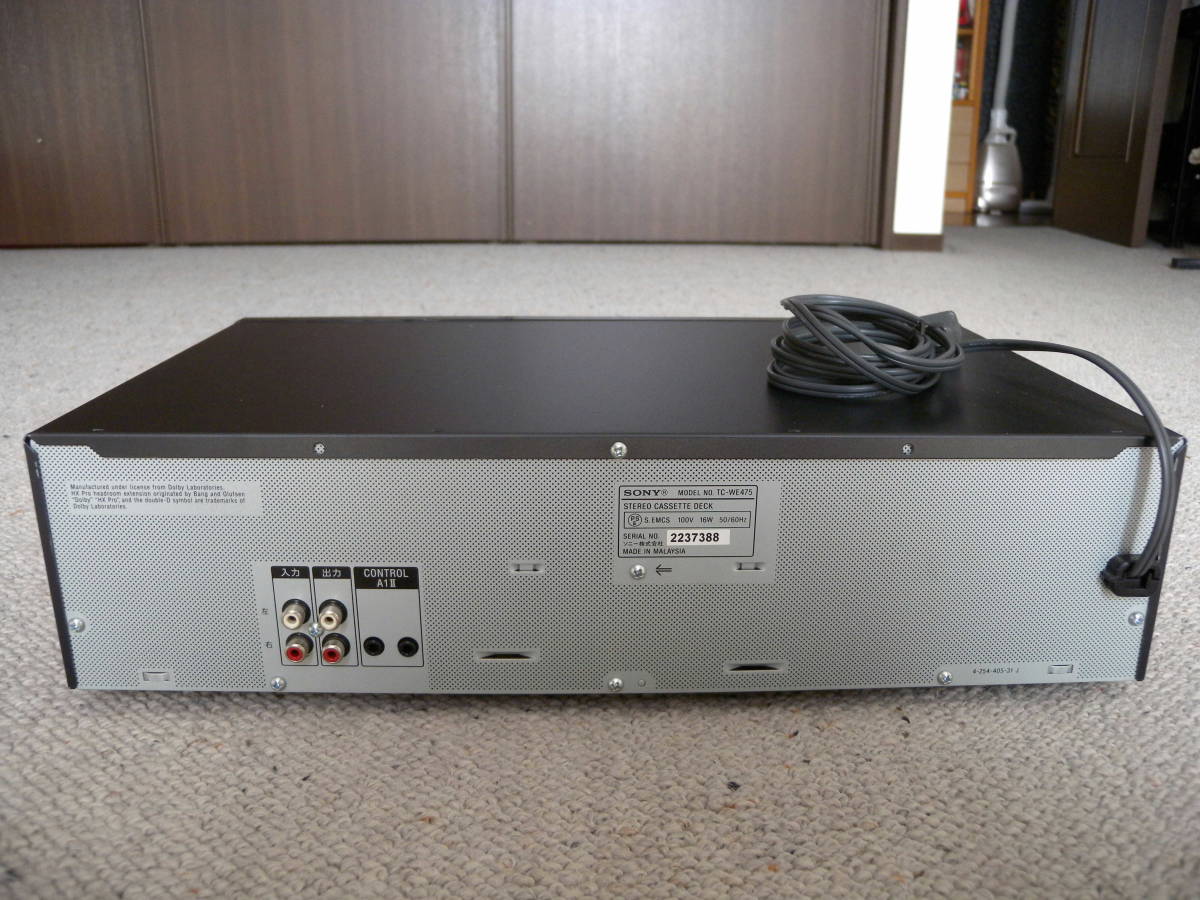 カセットデッキ SONY TC-WE475 極上品_画像5