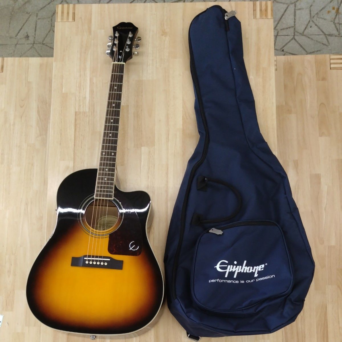 エピフォン AJ-220SCE ギター ソフトケース付き-