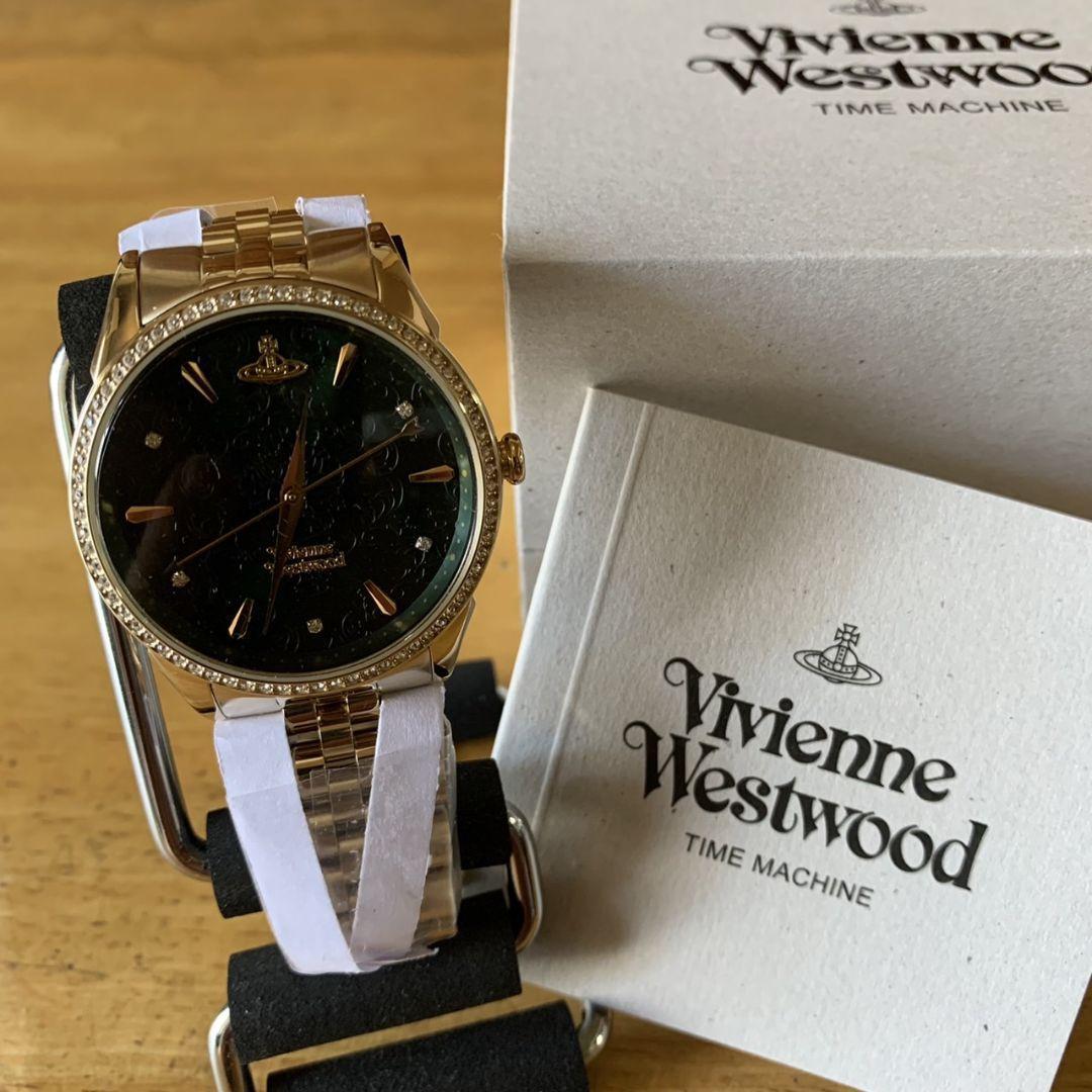 ヴィヴィアンウエストウッド VIVIENNE WESTWOOD 腕時計 メンズ レディース VV208GDGD クォーツ グリーン ゴールド