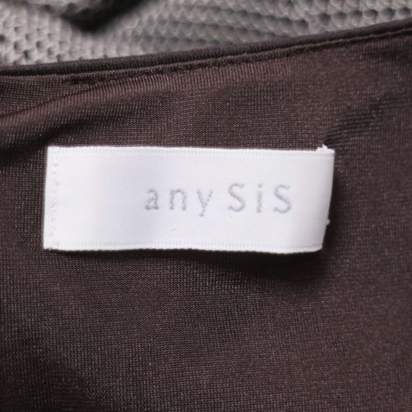 any SiS エニィスィス 通年 半袖 ウール混 切替 ワンピース Sz.2　レディース　E3T02162_9#F_画像5