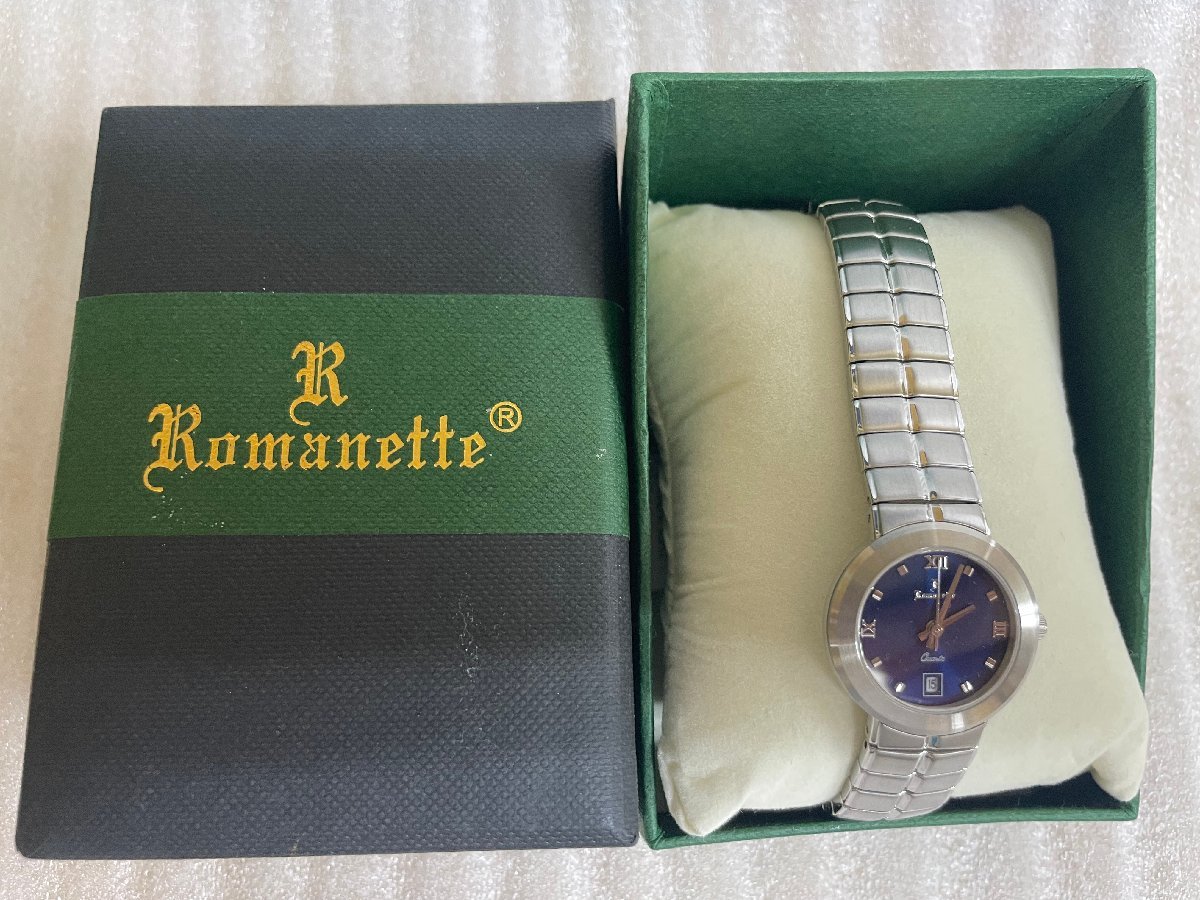 Romanette　ロマネッティ　レディース 腕時計　文字盤:ネイビー×銀 RE-2503L-5　証明番号: u3951　45　レターパックライト　送料無料