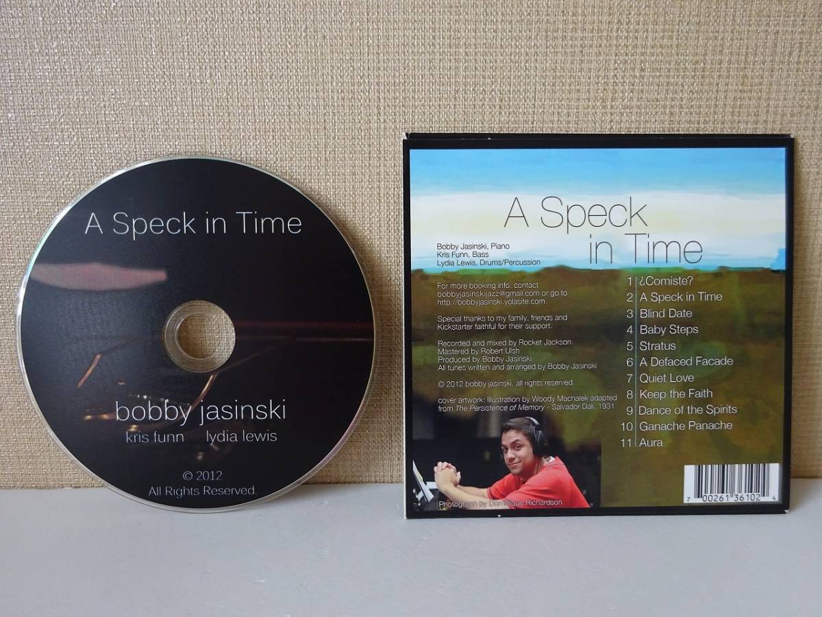 used★ペーパースリーヴ★US盤★CD / BOBBY JASINSKI ボビー・ヤシンスキー A SPECK IN TIME / KRIS FUNN / LYDIA LEWIS【ピアノトリオ】_画像2