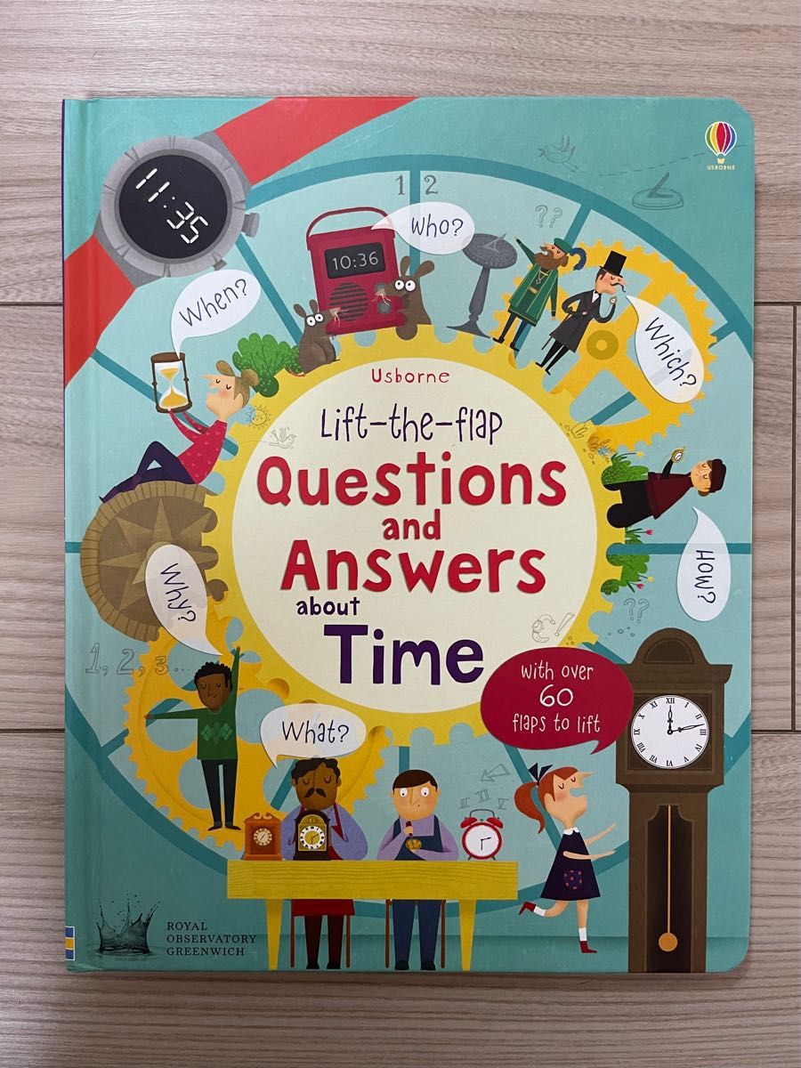 英語仕掛け絵本　question and answer about time