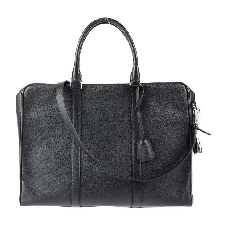 人気商品!】 美品 TOD'S ブリーフケース【本物保証】 2WAY シルバー