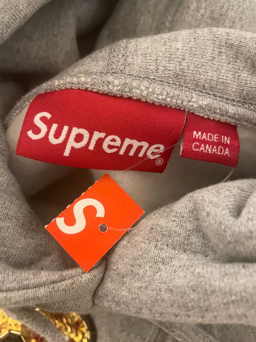 supreme Sequin Viper Hooded Sweatshirt シュプリーム スパンコール コブラ パーカー グレー