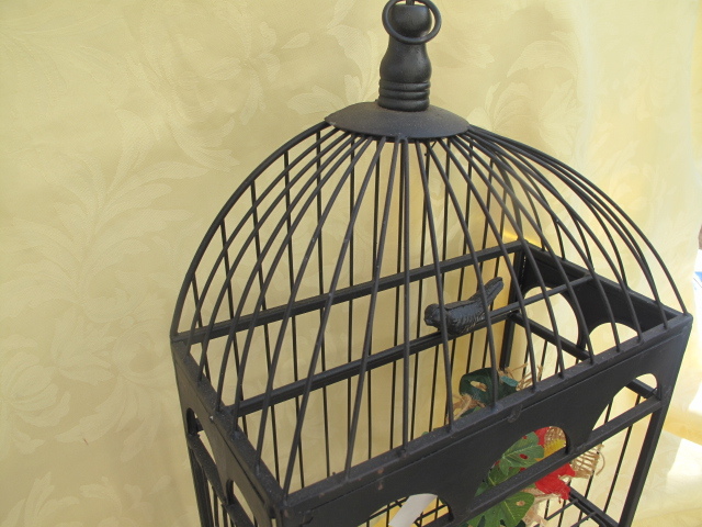  iron made bird cage manner garden miscellaneous goods antique style ornament basket 2