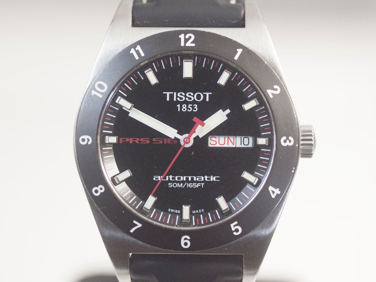 【TISSOT】ティソ PRS516 オートマチック ブラック文字盤 自動巻 メンズ 腕時計【中古品】_画像1