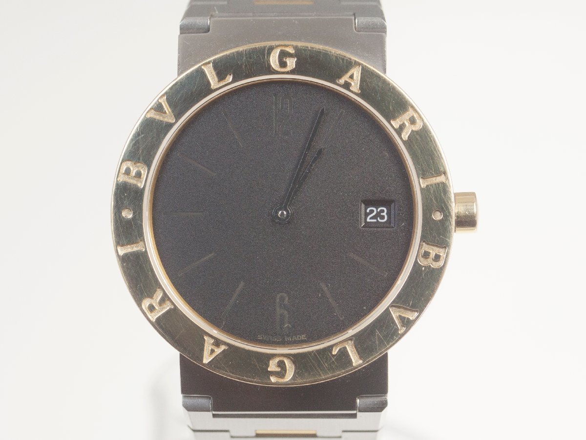 【BVLGARI】ブルガリ「ブルガリブルガリ」BB33SG SS/YG クォーツ メンズ 腕時計【中古品】