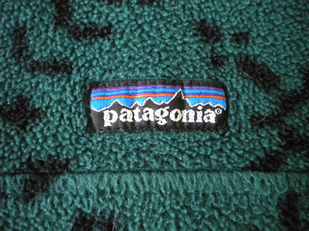 ビンテージ 90S patagonia パタゴニア 総柄 フリース スナップT アメリカ製 USA製 シンチラ 廃盤