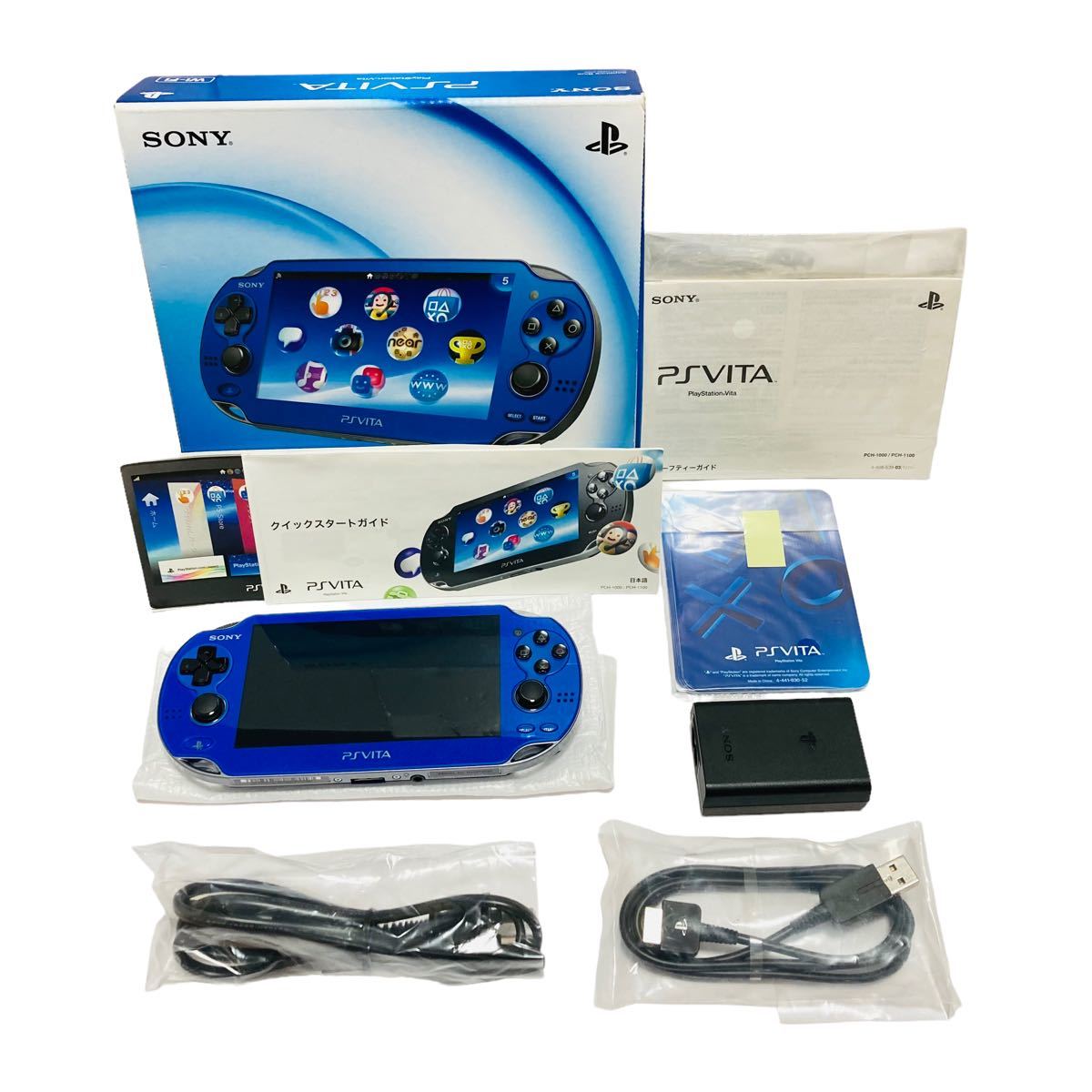 最安挑戦! 【極美品】PS Vita Wi-Fiモデル サファイア・ブルー (PCH