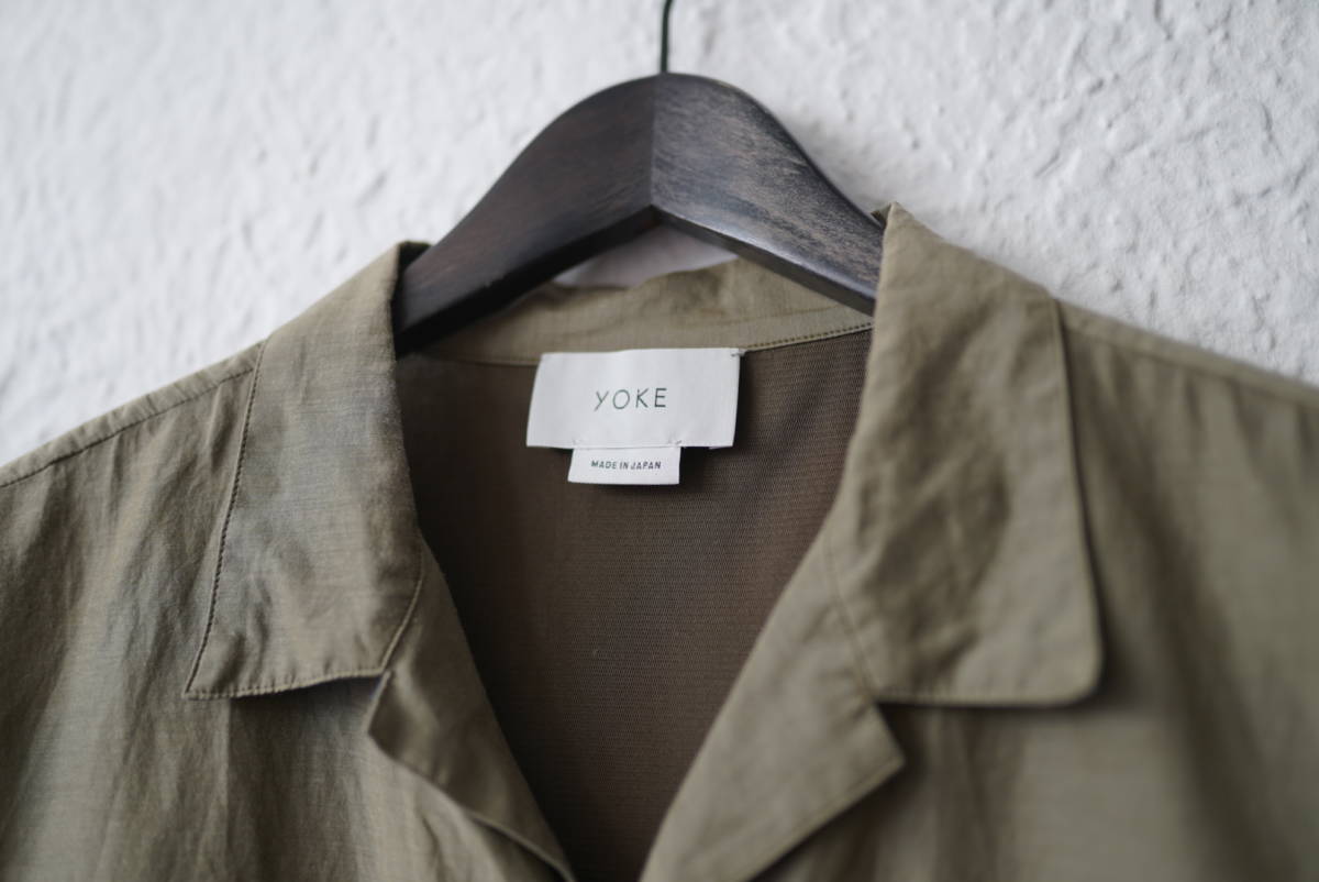 20SS OPEN COLLAR SHIRTS 開襟コットンシルク半袖シャツ カーキ / YOKE(ヨーク)_画像4