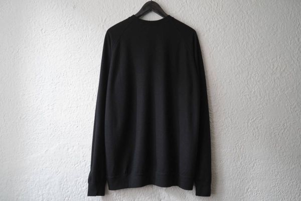 16AW Super140's Wool ウォッシャブルウールスウェット ブラック / COLINA(コリーナ)_画像6
