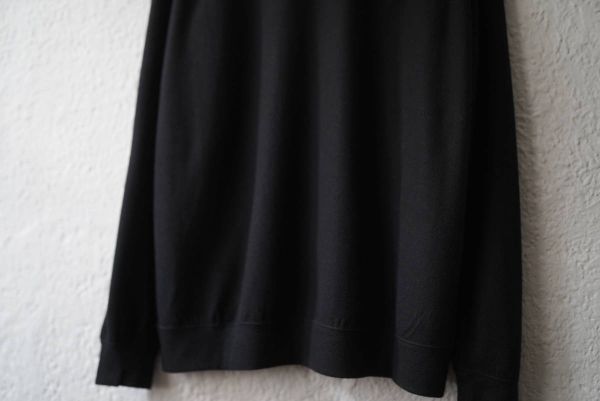 16AW Super140's Wool ウォッシャブルウールスウェット ブラック / COLINA(コリーナ)_画像9