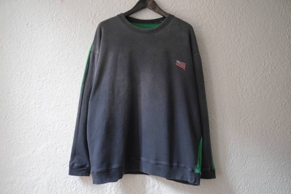 国内外の人気 BIG 裏毛2TONE SWEAT KAPITAL(キャピタル) / グリーン