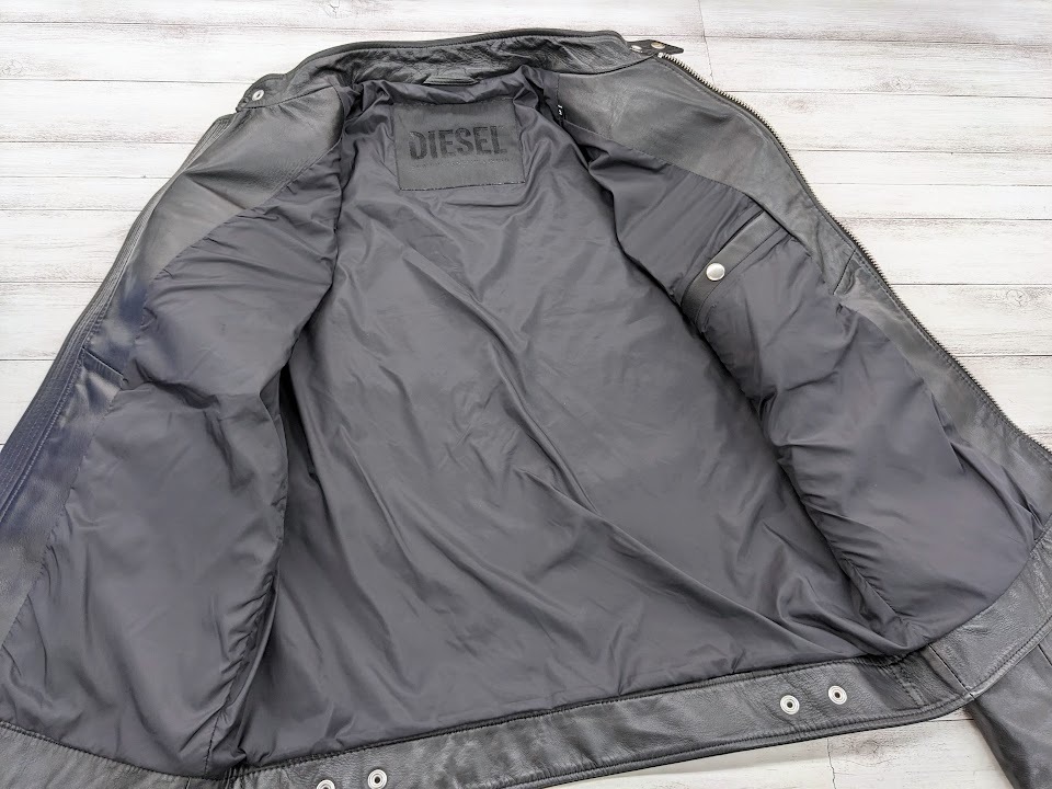 美品 DIESEL ディーゼル L-BOY 00S6Z1シングル レザーライダース 美品 DIESEL ディーゼル L-BOY 00S6Z1シングル レザーライダース
