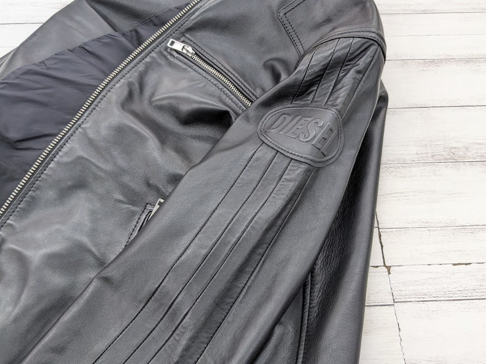 美品 DIESEL ディーゼル L-BOY 00S6Z1シングル レザーライダース 美品 DIESEL ディーゼル L-BOY 00S6Z1シングル レザーライダース