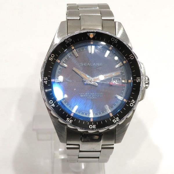 シーレーン SER01 ソーラー 時計 腕時計 メンズ☆0345
