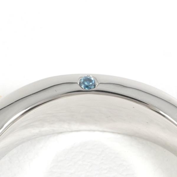 人気商品】 ブルーダイヤ 6.5号 指輪 リング K18PG PT900 総重量約6.2g