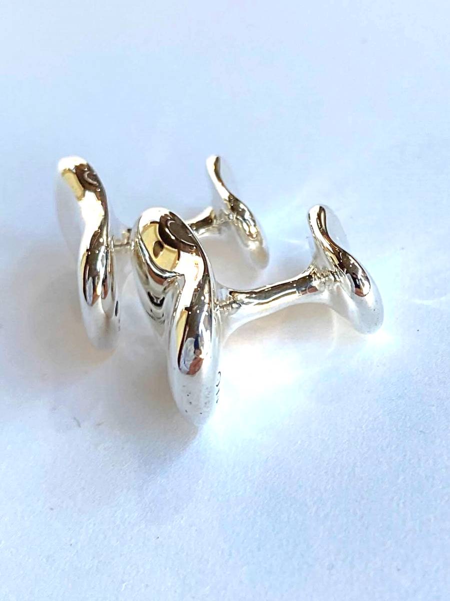 TIFFANY&Co ティファニー ビーン シルバー カフスリンクス SV925