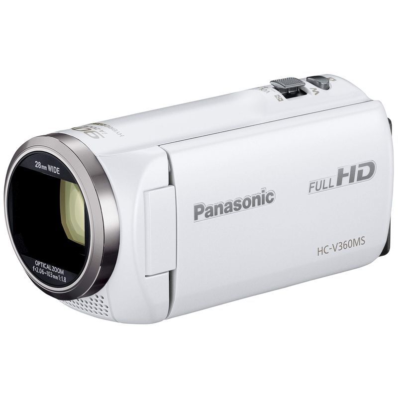 パナソニック HDビデオカメラ V360MS 16GB 高倍率90倍ズーム ホワイト HC-V360MS-W_画像1