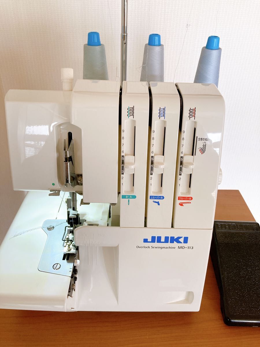 JUKI ロックミシン  MO−113 1本針3本糸LEDライトに交換済 初心者におすすめ ハンドメイド