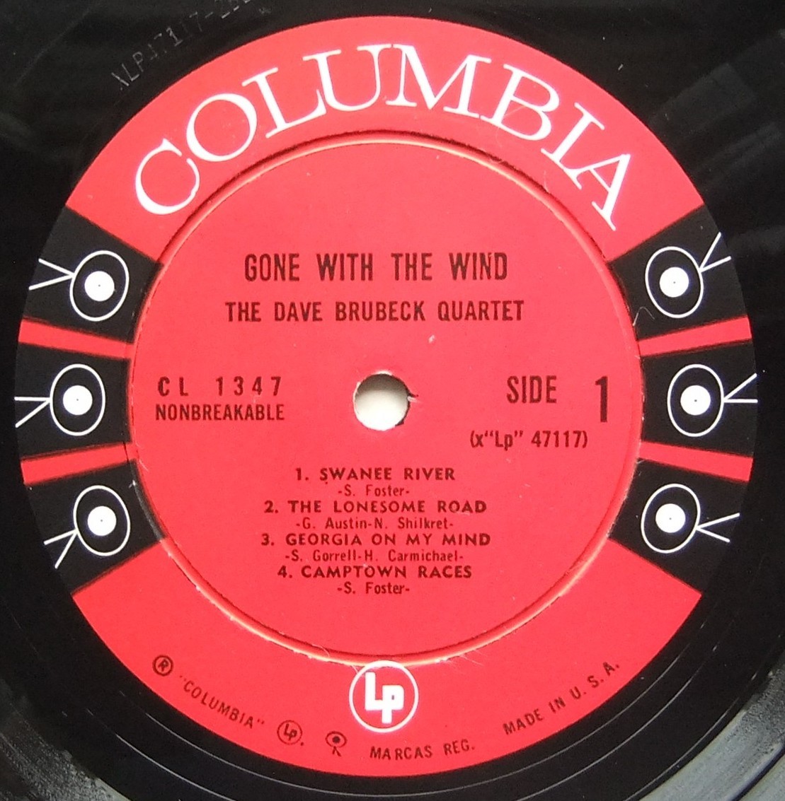 ◆ DAVE BRUBECK Quartet / Gone With The Wind ◆ Columbia CL 1347 ◆ Qの画像3