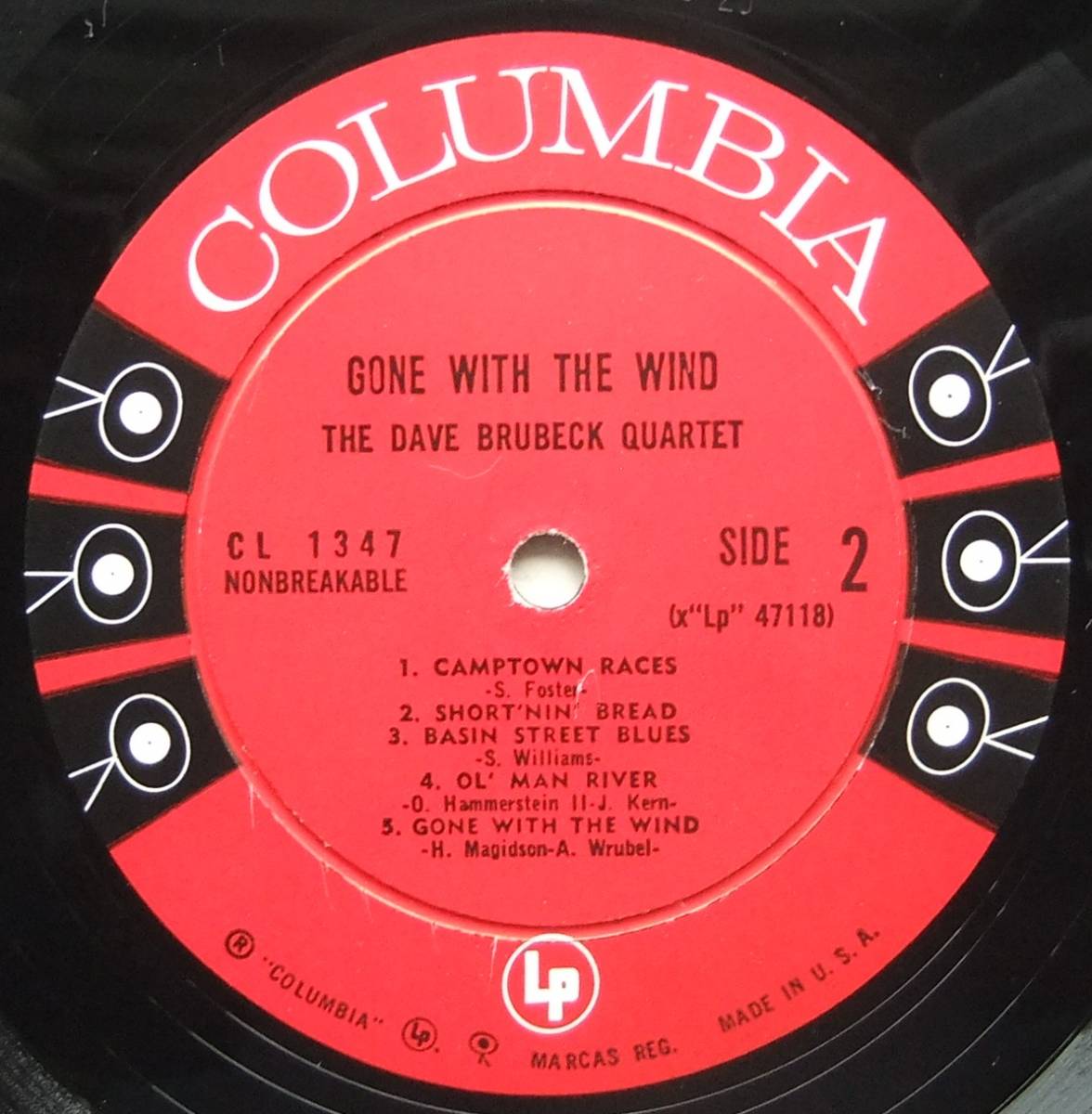 ◆ DAVE BRUBECK Quartet / Gone With The Wind ◆ Columbia CL 1347 ◆ Qの画像4