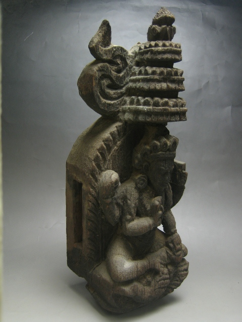 ◎●ヴィシュヌ神像　ビシュヌ 寺院建築　木製 ヒンドゥー教 K29 ヒンズー教_画像6