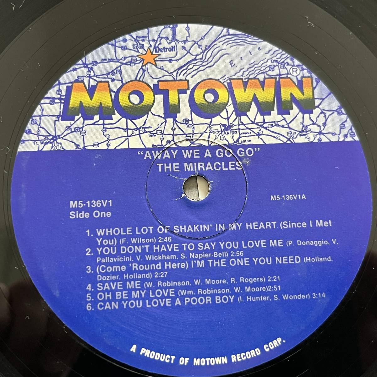 【輸入盤/Vinyl/12’’/Motown/M5-136V1/81年盤/with Inner】Smokey Robinson & The Miracles / Away We A Go-Go .. //Soul,Rhythm&Blues//_画像5