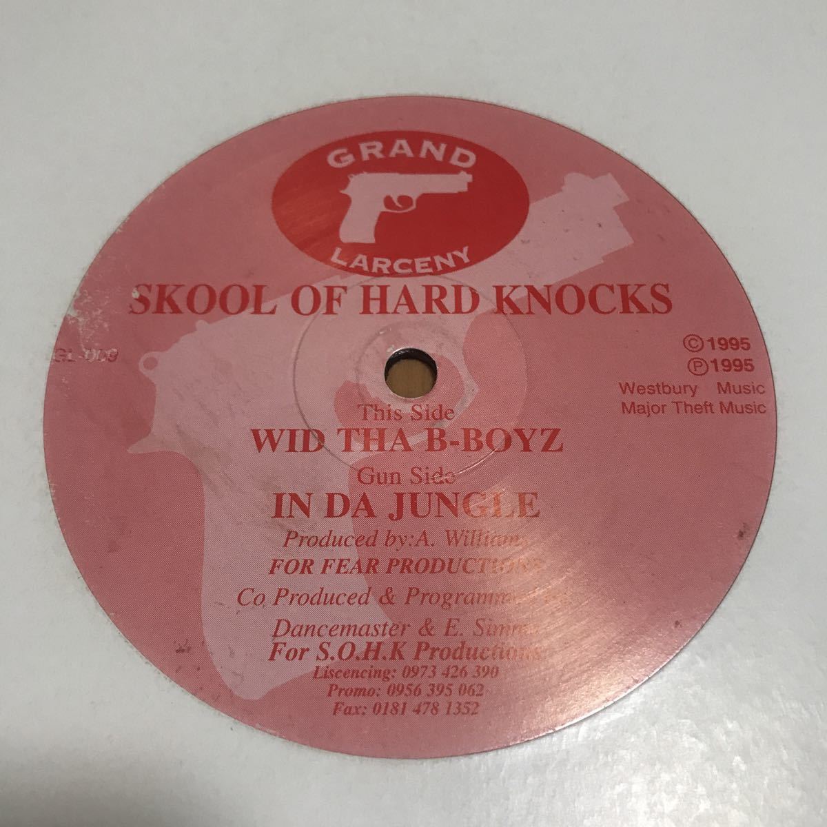 【Jungle】Skool Of Hard Knocks / In Da Jungle - Grand Larceny レア! ジャングル_画像1