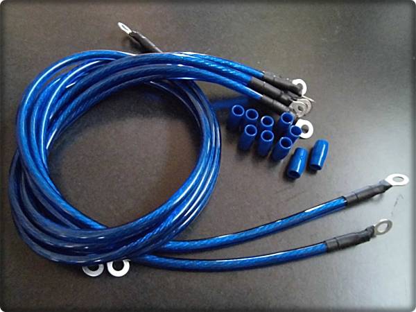  high quality new goods all-purpose earthing kit wire only blue very thick heat-resisting OK