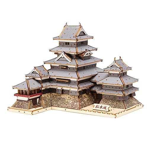 ki-gu-mi 松本城 カラーバージョン - 小学生 から 大人 まで 楽しめる 木製 3D 立体パズル DIY 工作・・・
