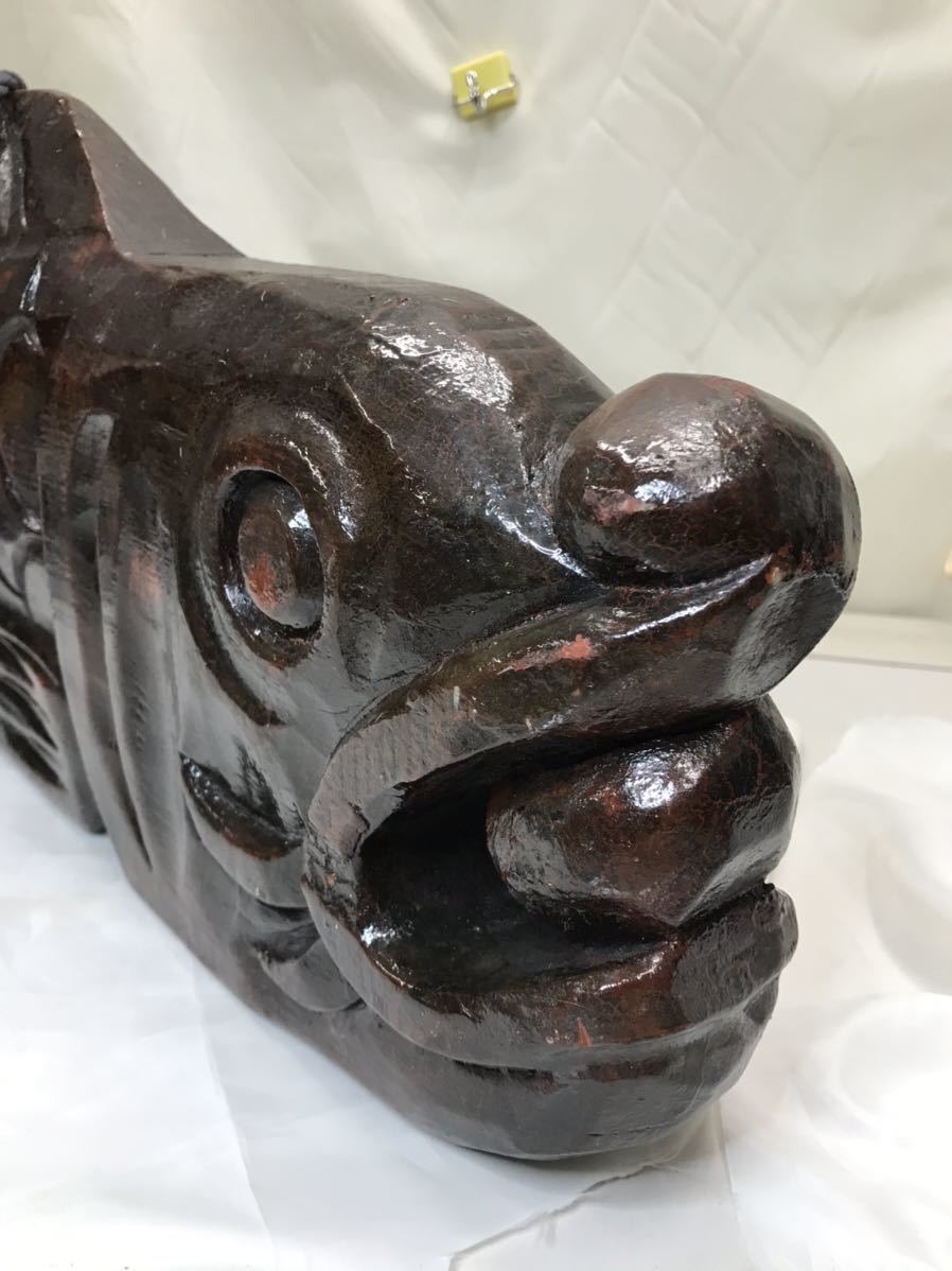『5年保証』 Z140 自在鉤特大80cmx26cm 伝統工芸工芸美術囲炉裏木彫鯉魚鯉 木工、竹工芸