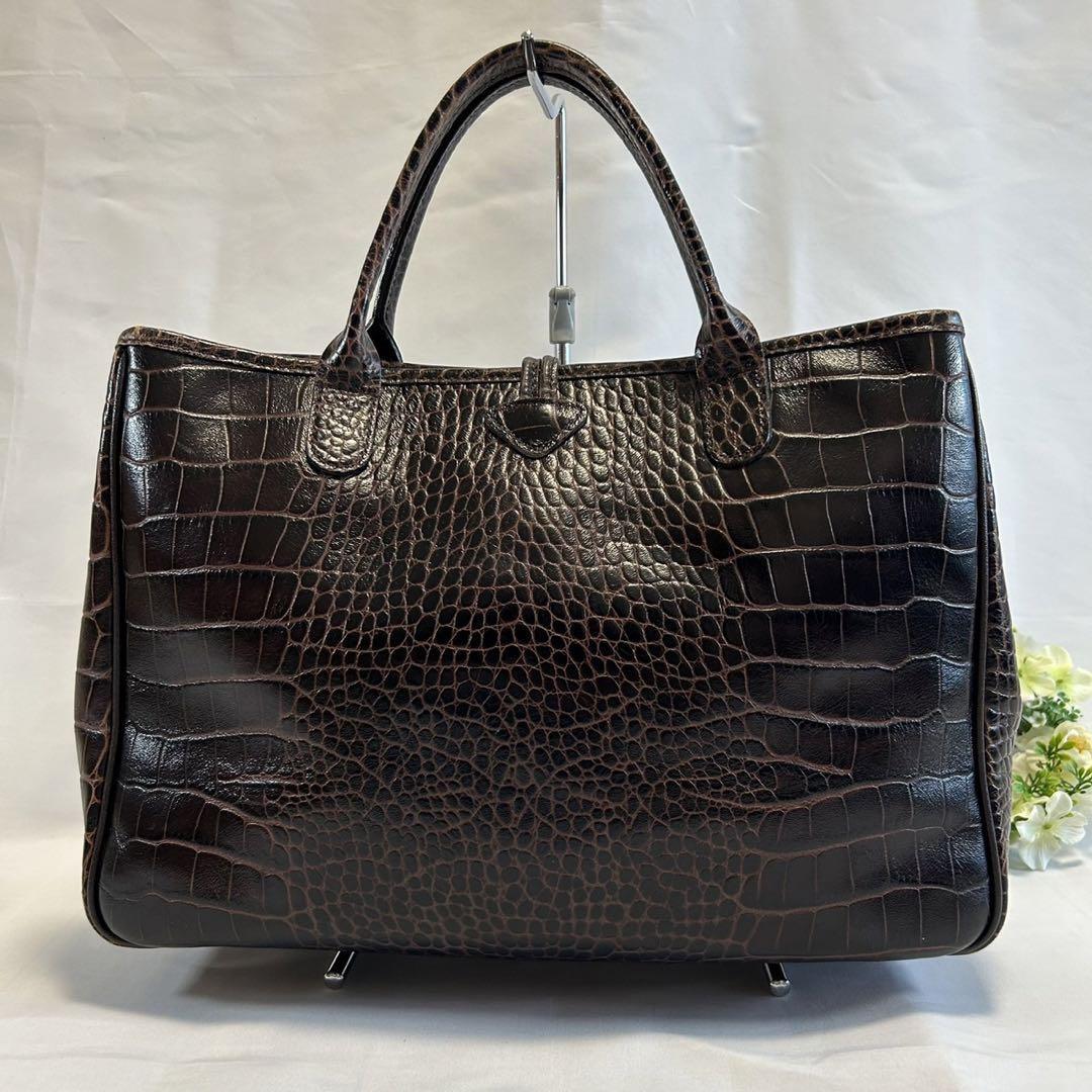 割30% 【未使用級✨】LONGCHAMP ロゾ エッセンシャル 本革 A4可 グレー 割30% 【未使用級✨】LONGCHAMP ロゾ エッセンシャル 本革 A4可 グレー