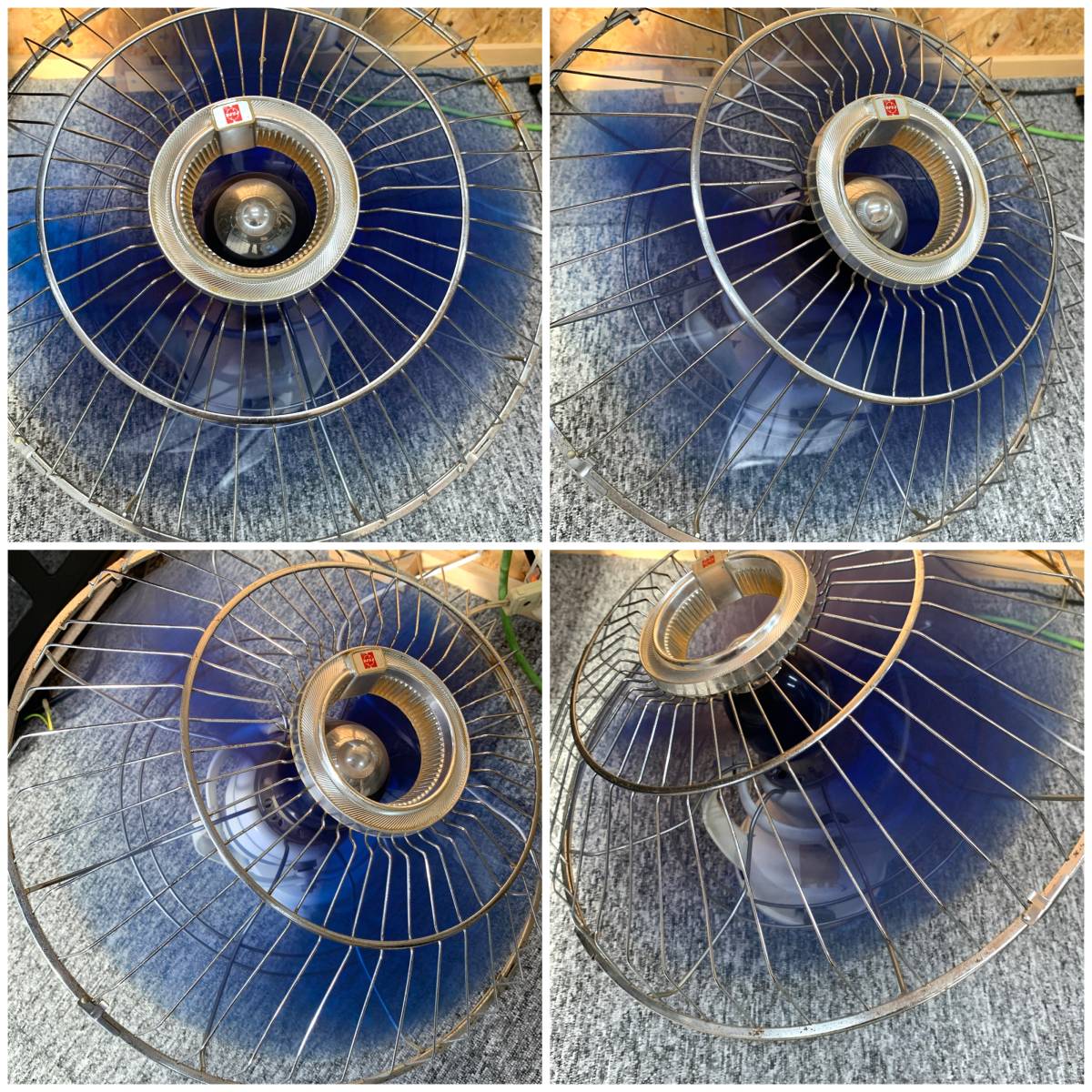 ジャンク△動作品▽ ナショナル レトロ 天井扇 壁掛け 扇風機 3枚羽