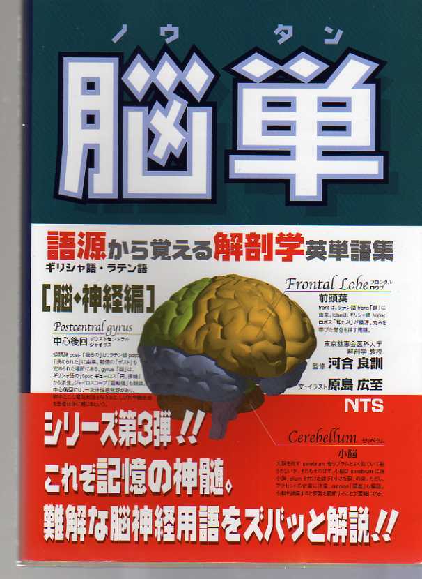 脳単　語源から覚える解剖学英単語集　脳・神経編　NTS社_画像1