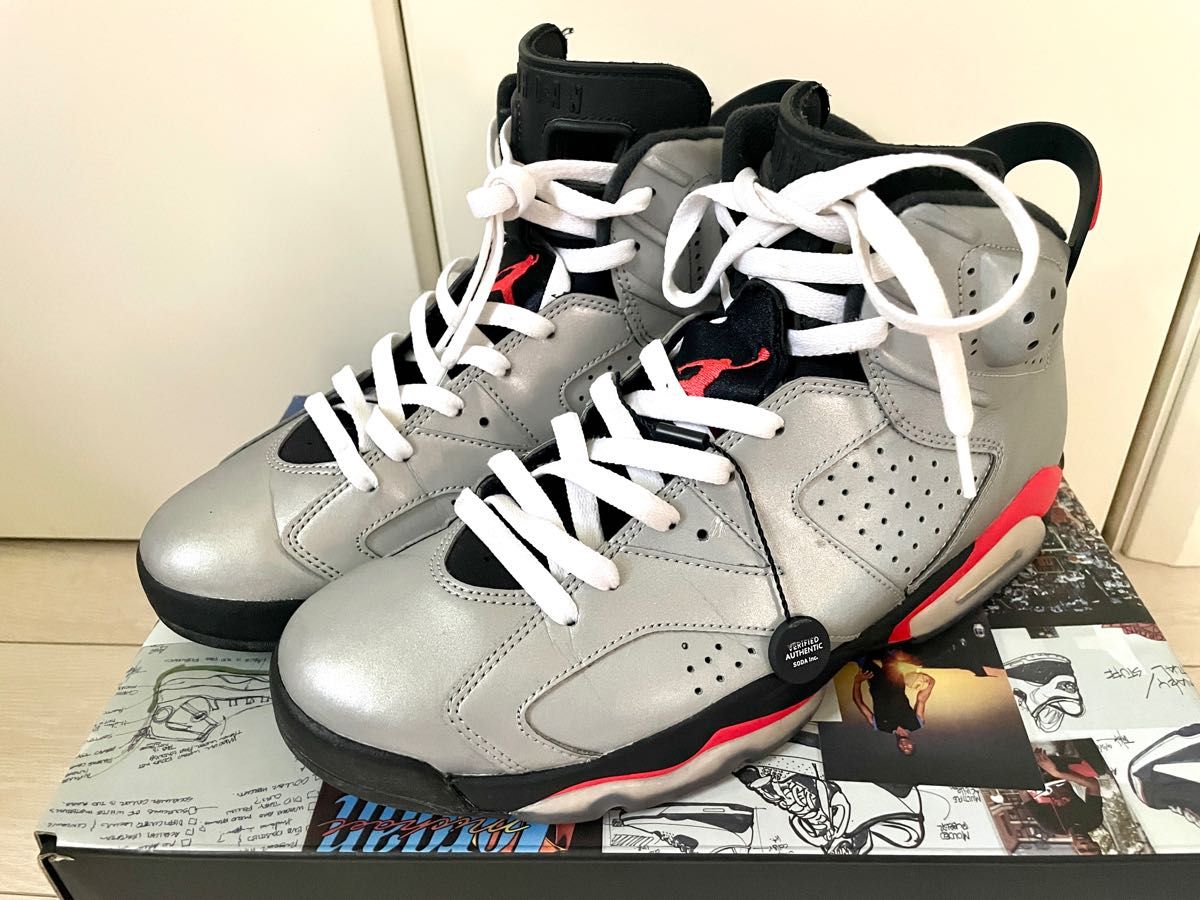 極美品　Air Jordan 6 完売　レア　Infrared ナイキ エアジョーダン6 リフレクティブ  インフラレッド 箱付