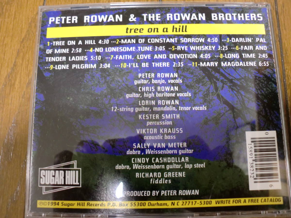 【CD】PETER ROWAN & THE ROWAN BROTHERS / TREE ON THE HILL 1994 SUGAR HILL SH-CD-3823_画像3