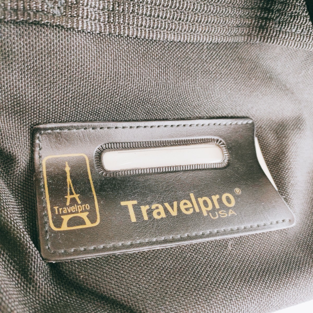 travelpro トラベルプロ ボストンバッグ 手提げ 布 ブラック系 昭和レトロ 旅行鞄 出張 トラベル ハンド トート 鞄 軽量 A-6_画像10