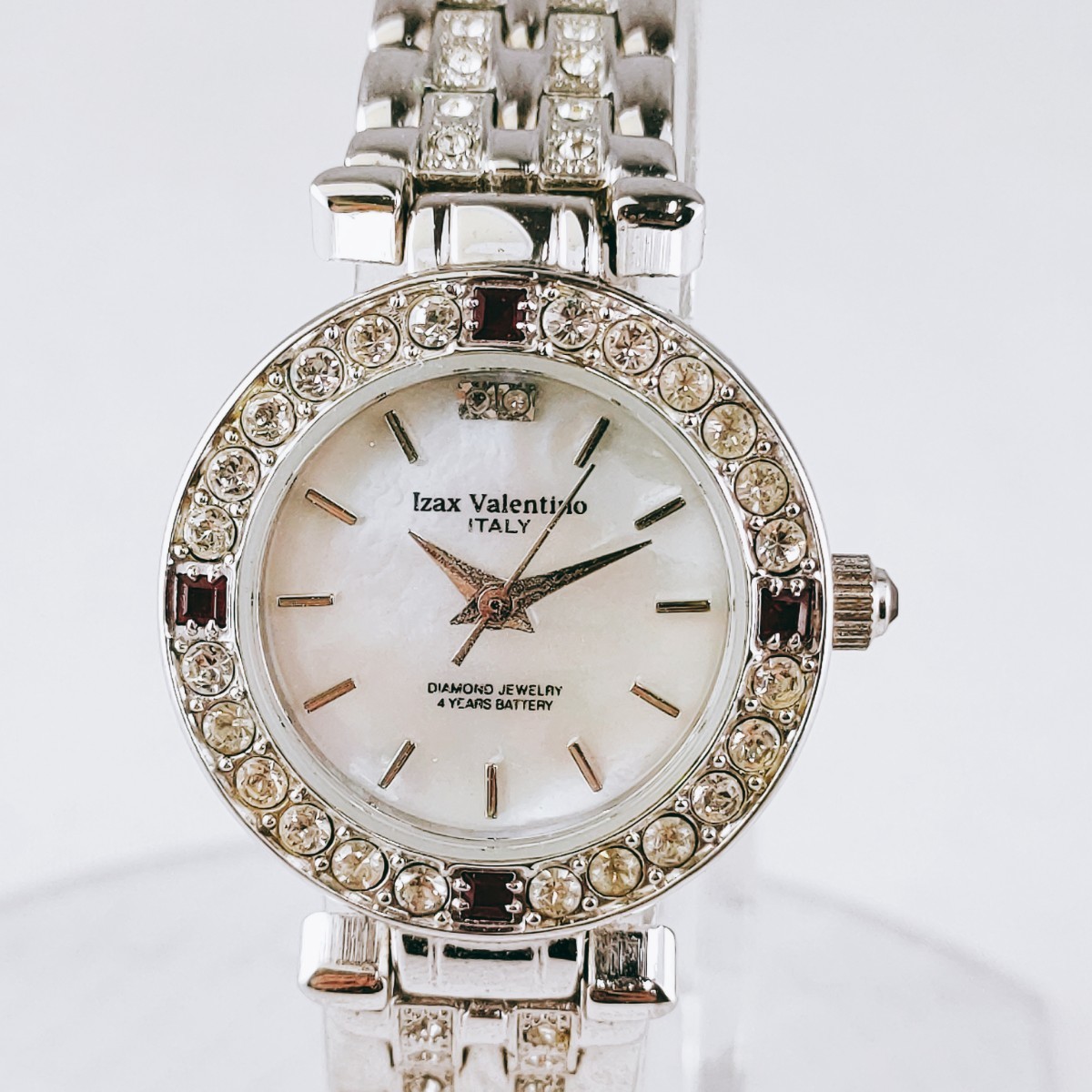 izax valentino アイザックバレンティノ 腕時計 アナログ Diamond jewelry 3針 シェル文字盤 シルバー基調 アクセサリー ヴィンテージ