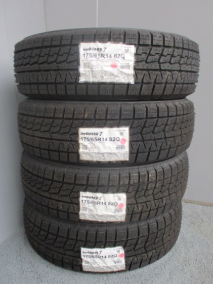 新品4本セット■ヨコハマアイスガードiG70■175/65R14 スタッドレスタイヤ■ｂBデミオベリーサパッソフィットキューブノートコルトブーン_画像1