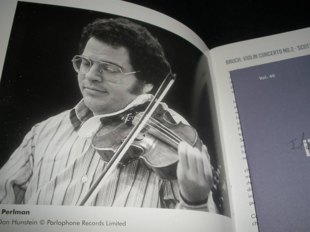 パールマン ブルッフ スコットランド幻想曲 ヴァイオリン協奏曲 2 メータ イスラエル リマスター オリジナル 紙 美品 Bruch Perlman Mehta_ブックレット付き。CD内袋入り。