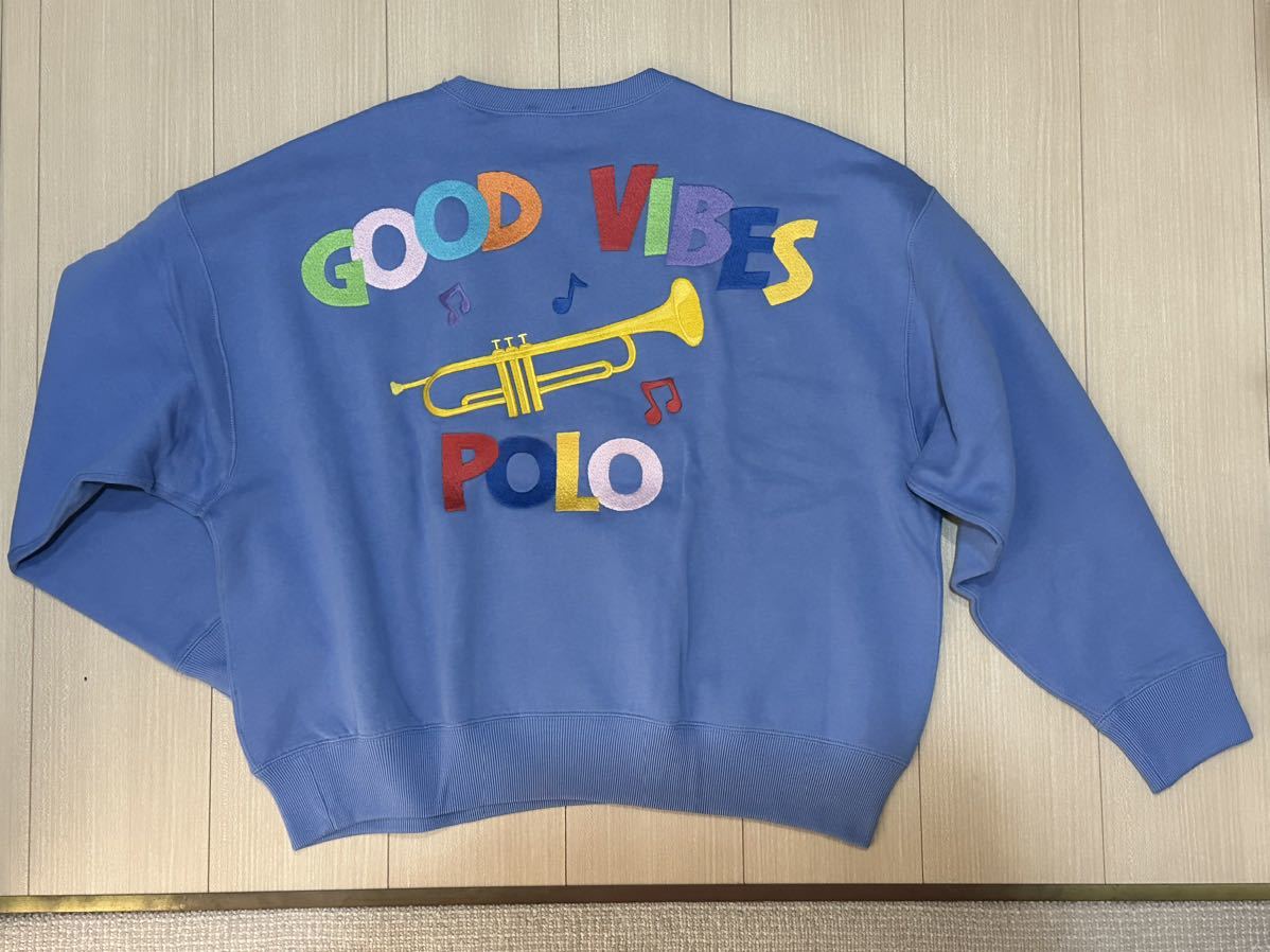 新品 未使用 ポロ ラルフローレン GOOD VIBES 刺繍 スウェット L 新品 未使用 ポロ ラルフローレン GOOD VIBES 刺繍 スウェット L