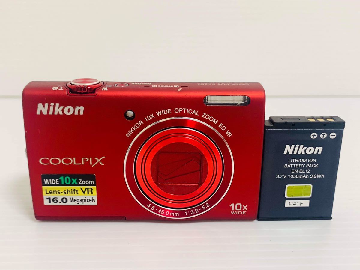 ニコン コンパクトデジタルカメラ クールピクス S9700 レッド-