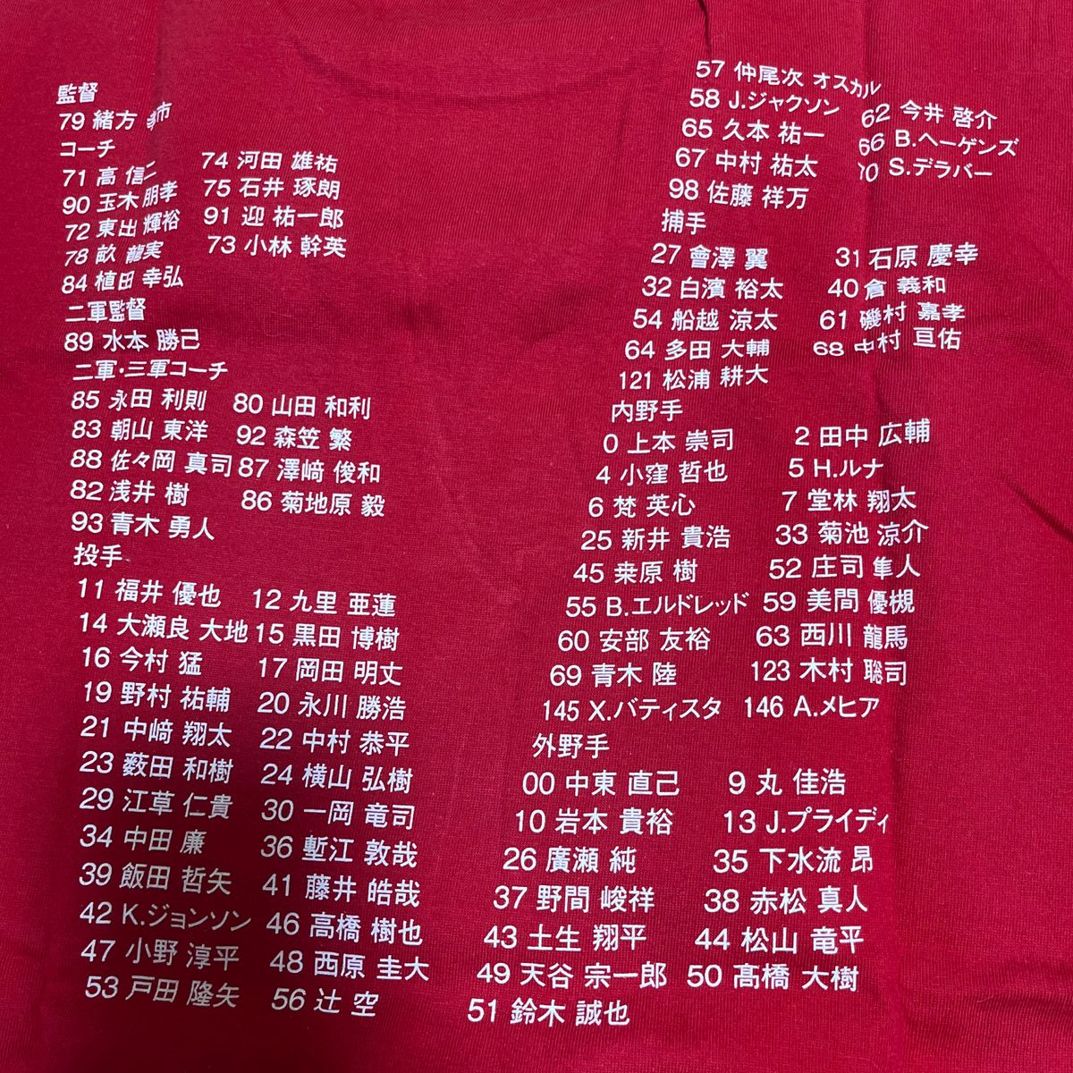 広島東洋カープ2016セ・リーグ優勝記念TシャツMサイズ