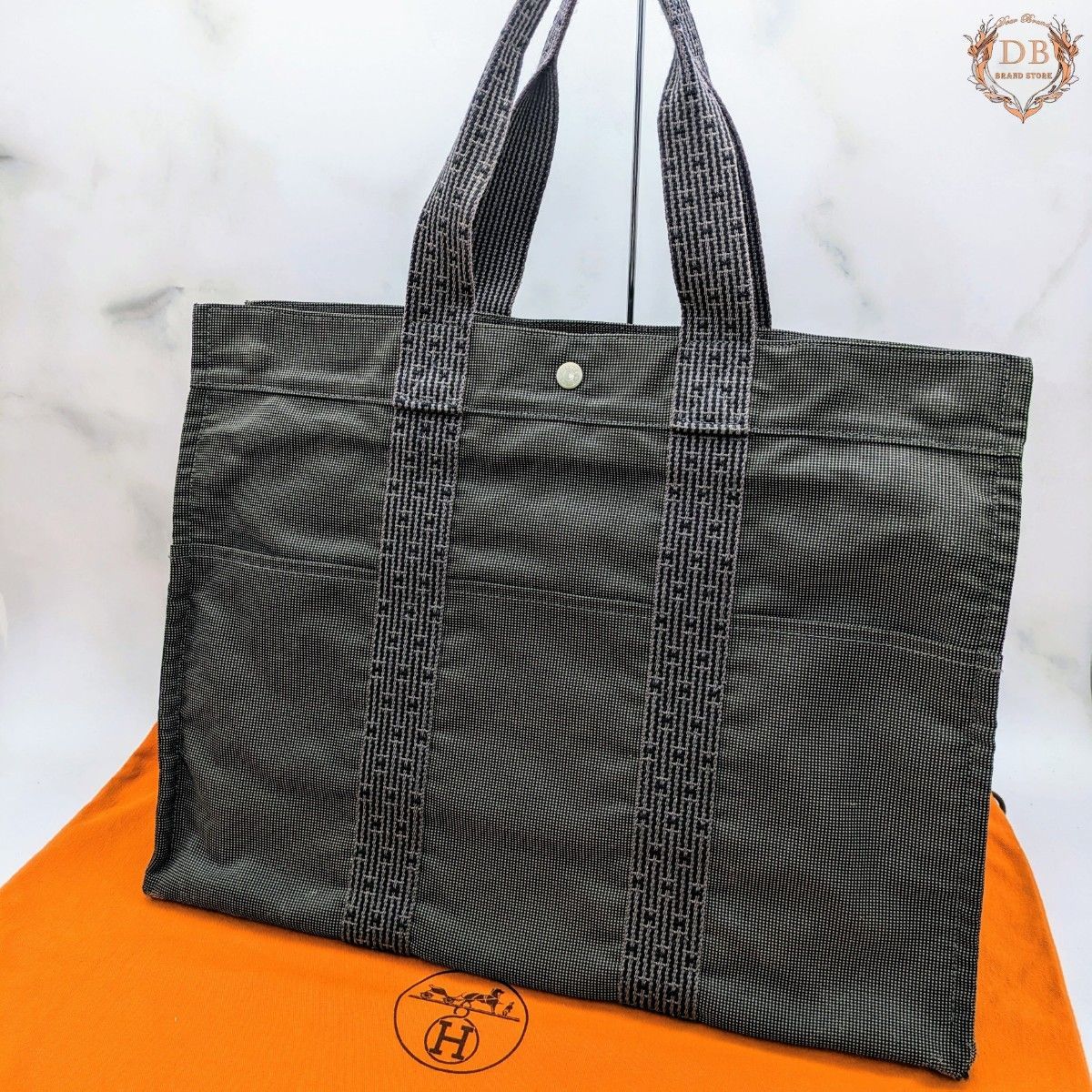 HERMES エルメス エールライン MM グレートート ハンドバッグ-