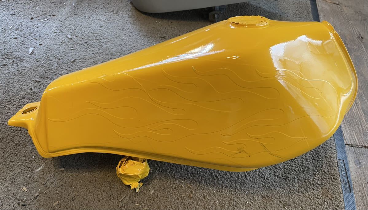イエロー　タンク　バイク　TLM TLR ホンダ　トライアル　フレア　ファイヤー　チョッパー　黄色_画像2